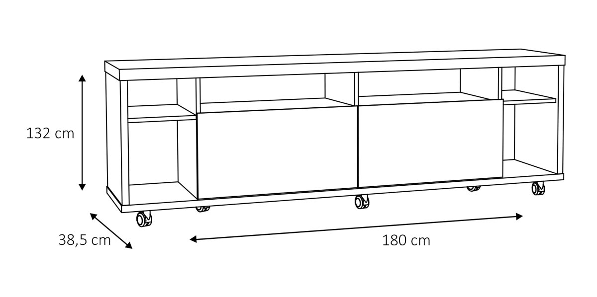 Rack para TV Arizona 1.8 1P Off White - MoveisAqui