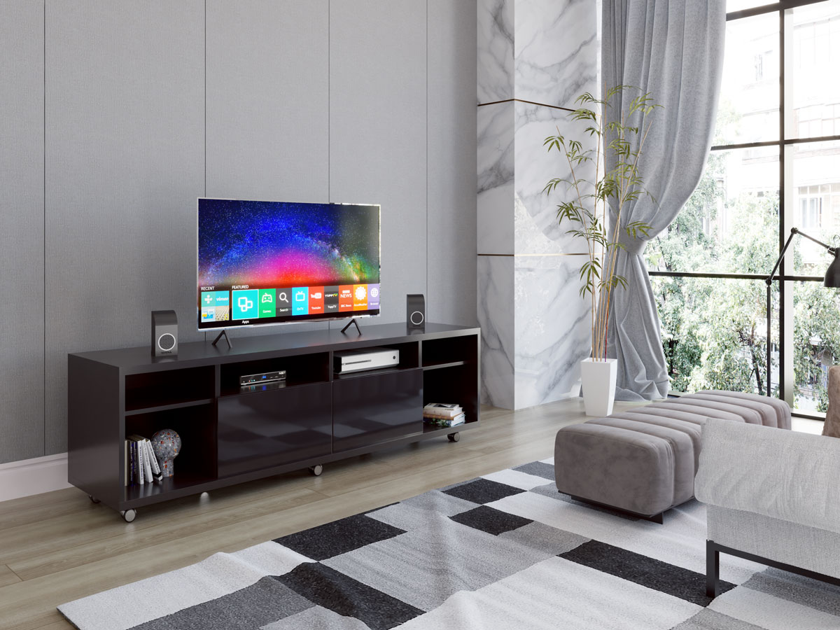 Rack para TV Arizona 1.8 1P Preto - MoveisAqui