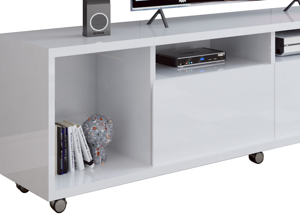 Rack para TV Arizona 1.8 Branco Brilho - MoveisAqui
