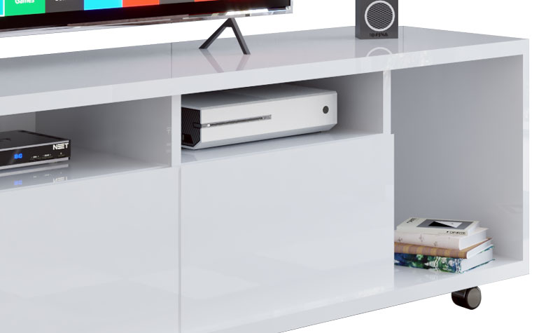 Rack para TV Arizona 1.8 Branco Brilho - MoveisAqui