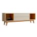 Rack para TV Delux 1.8 Off White com Nature - MoveisAqui