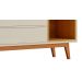Rack para TV Delux 1.8 Off White com Nature - MoveisAqui