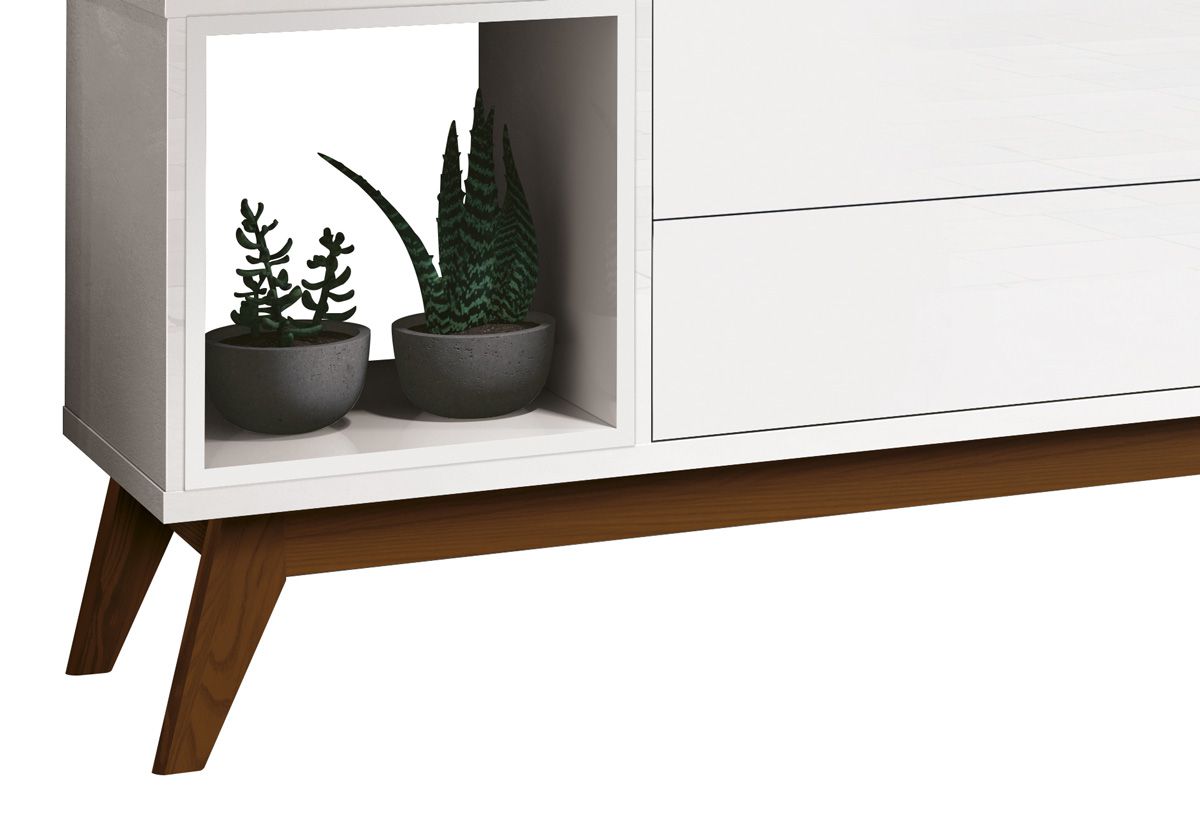 Rack para TV Delux 2.2 Branco - MoveisAqui