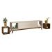 Rack para TV Horizon 2.2 Off White com Natural - MoveisAqui