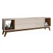 Rack para TV Horizon 2.2 Off White com Natural - MoveisAqui