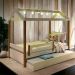 Cama Casa Elisa Branca com LED, Aux, e 02 Colchões