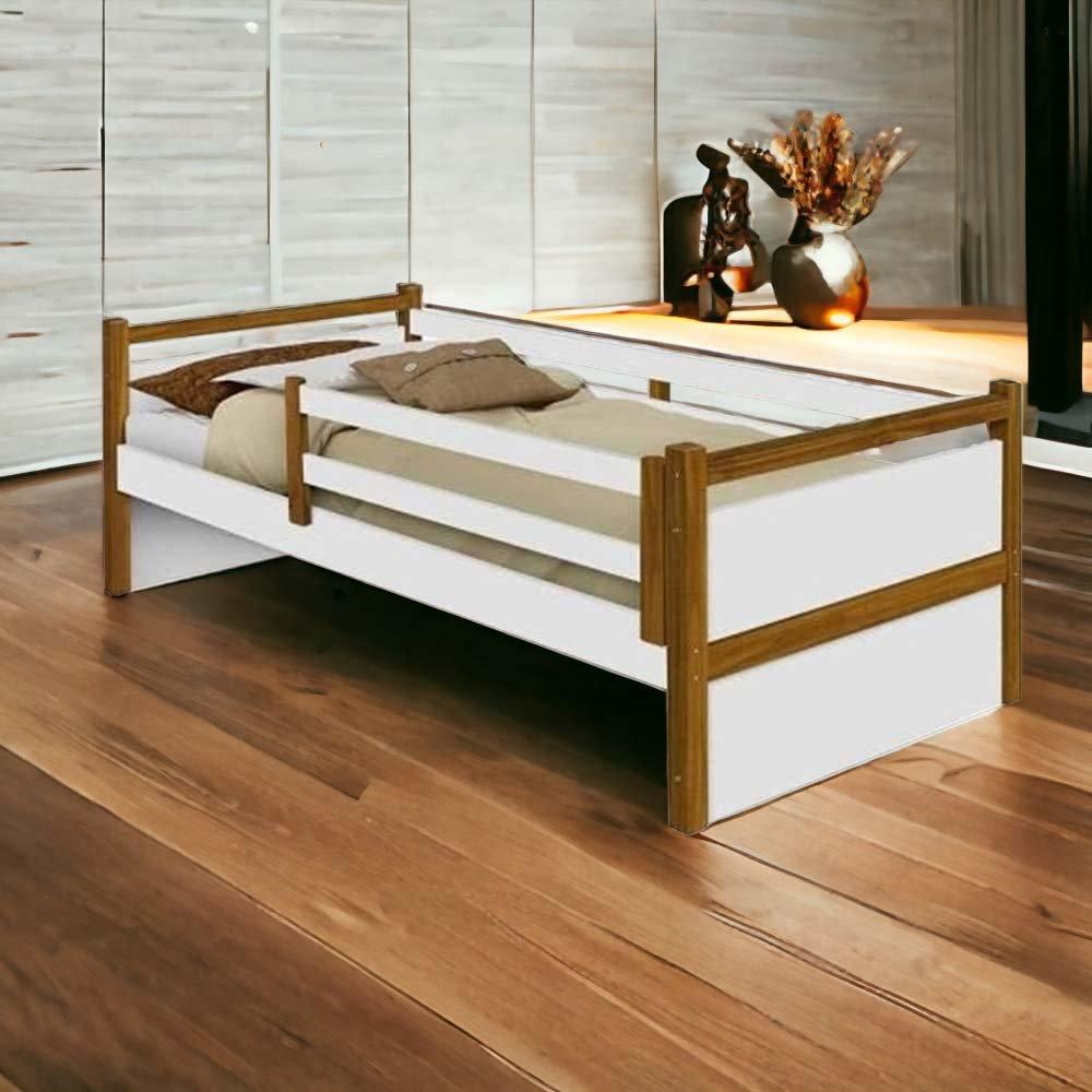 Cama Infantil Diana Branco/Mel C/ Colchão
