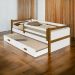 Cama Infantil Diana Branco/Mel c/ Aux, e 02 Colchões