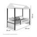 Cama Solteiro Sara Branco Led E Colchão