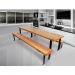 Jogo Mesa E 2 Bancos Industrial Dallas 2,20m Ferragem Preta