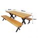 Jogo Mesa E 2 Bancos Industrial Texas 1,60m Ferragem Preta