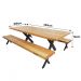 Jogo Mesa E 2 Bancos Industrial Texas 2,50m Ferragem Preta