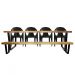 Jogo Mesa E Banco Industrial Diamond 2,20m E 4 Cadeiras