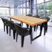 Jogo Mesa Industrial Diamond 1,60m E 6 Cadeira New Diamond