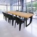 Jogo Mesa Industrial Diamond 2,00m E 8 Cadeiras Área Gourmet
