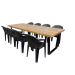 Jogo Mesa Industrial Diamond 2,20m E 8 Cadeiras Área Gourmet