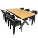 Jogo Mesa Industrial Texas 1,60m E 6 Cadeira New Diamond