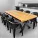 Jogo Mesa Industrial Texas 1,60m E 6 Cadeira New Diamond