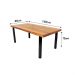Mesa Industrial Dallas Madeira Maciça 1,60m Ferragem Preta