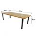 Mesa Industrial Dallas Madeira Maciça 1,80m Ferragem Preta