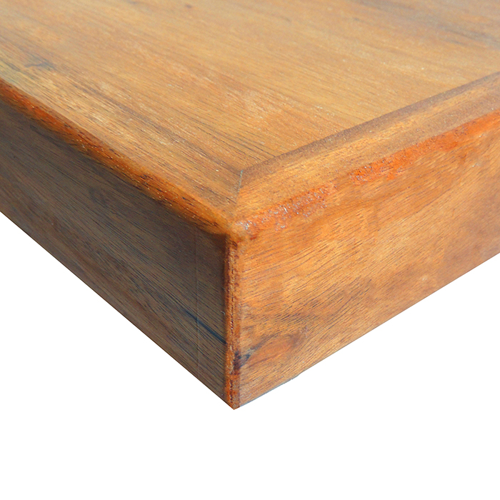 Mesa Industrial Diamond Madeira Maciça 1,30m Ferragem Preta