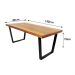 Mesa Industrial Diamond Madeira Maciça 1,50m Ferragem Preta