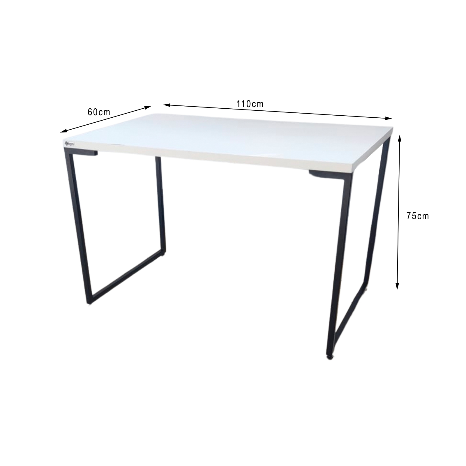 Mesa Industrial MDF Branca 110cm