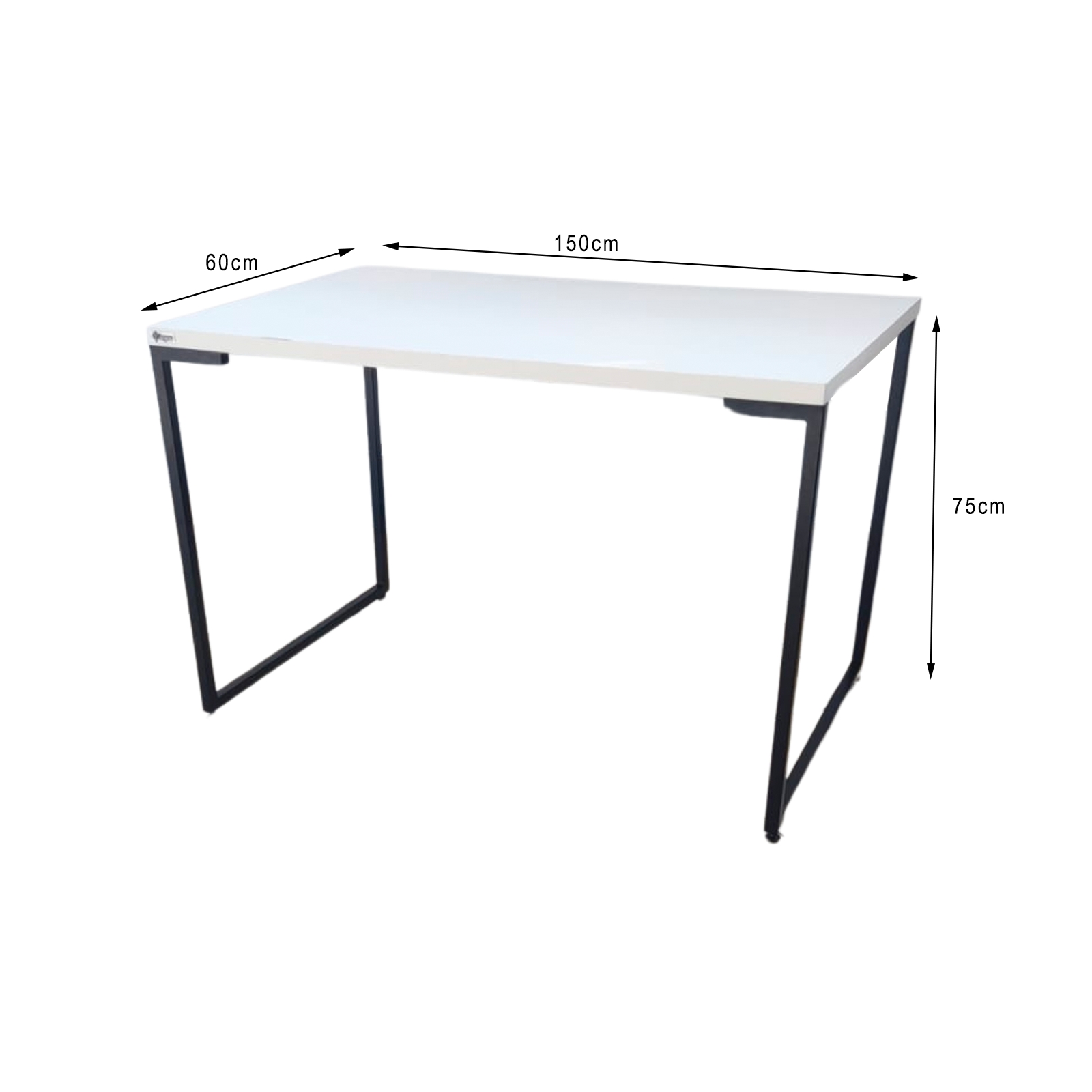 Mesa Industrial MDF Branca 150cm