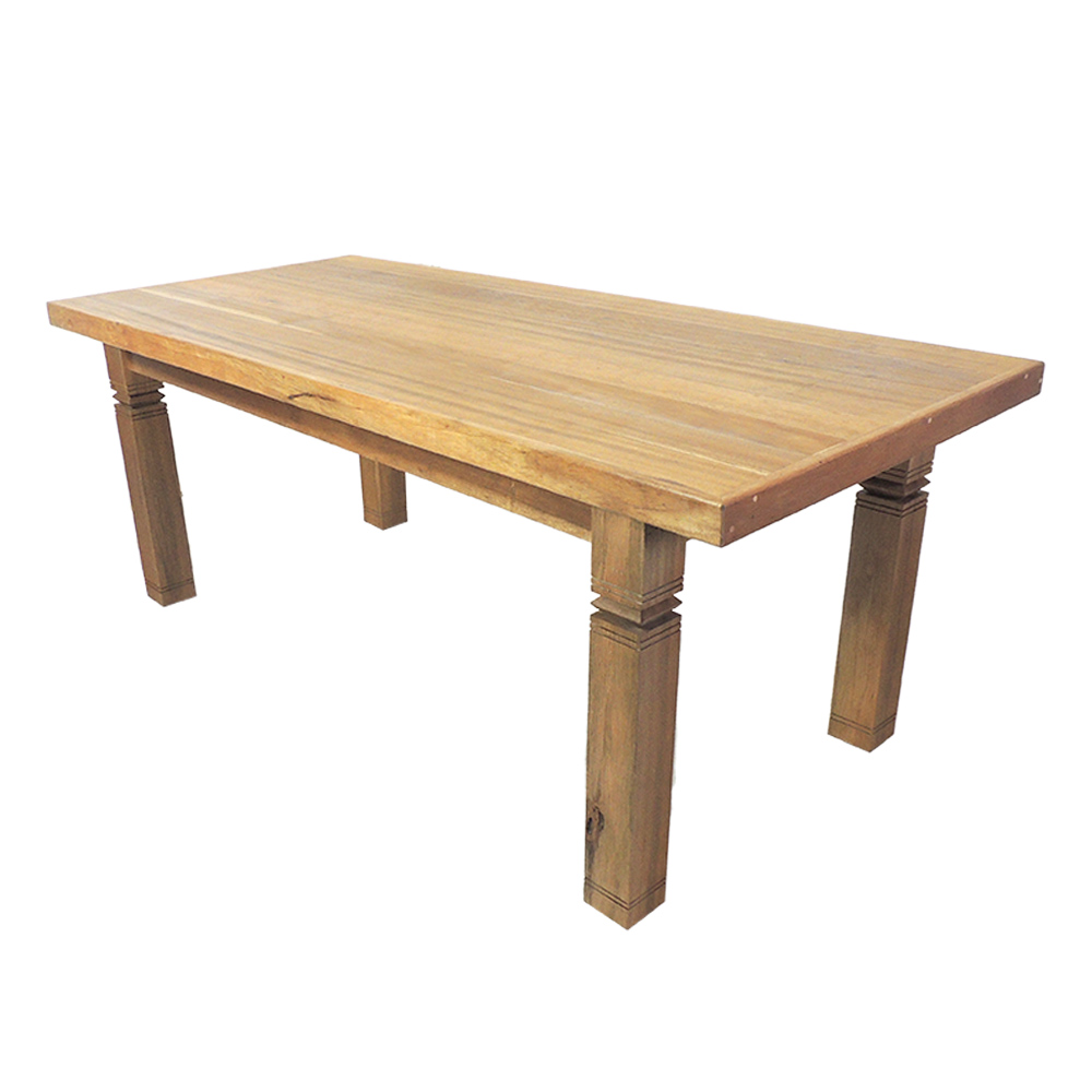 Mesa Jantar Área Gourmet Colonial Madeira Maciça 2,20m