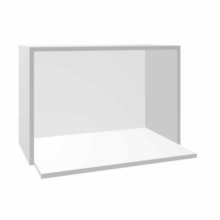 Armário Nicho para Microondas MDP Branco Movelbento Aparador Estilo Ingles ~ Armário Nicho para Microondas MDP Branco Movelbento