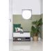 Banco sapateira com porta estilo industrial Comfy Carvalho com branco 84cm