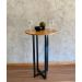 Mesa Bistrô alta redonda gourmet Miró 60cm freijó moderna estilo industrial