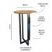 Mesa Bistrô alta redonda gourmet Miró 60cm freijó moderna estilo industrial