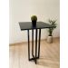 Mesa Bistrô estilo industrial quadrada preta Aura 60x60cm moderna 