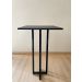 Mesa Bistrô estilo industrial quadrada preta Aura 60x60cm moderna 