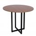 Mesa de Jantar Miró Redonda 90cm Freijó Estilo Industrial para 4 Lugares