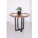 Mesa de Jantar Miró Redonda 90cm Freijó Estilo Industrial para 4 Lugares