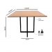 Mesa de jantar quadrada Muma 100x100cm tampo freijó estilo industrial