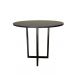 Mesa de jantar redonda Miró Preta 90cm para 4 lugares estilo industrial 