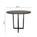 Mesa de jantar redonda Miró Preta 90cm para 4 lugares estilo industrial 