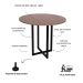 Mesa de jantar redonda Miró com base estilo industrial Miró 100cm Freijó para 4 lugares