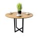 Mesa de jantar redonda Miró com base estilo industrial Miró 110cm Freijó