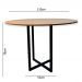 Mesa de jantar redonda Miró com base estilo industrial Miró 110cm Freijó
