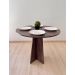 Mesa de jantar redonda Sanka 90cm Madeira Marrom 4 lugares mdf