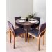Mesa de jantar redonda Sanka 90cm Madeira Marrom 4 lugares mdf
