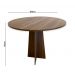 Mesa de jantar redonda Sanka 90cm Madeira Marrom 4 lugares mdf