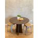 Mesa de jantar redonda Sanka 90cm Madeira Marrom 4 lugares mdf