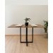 Mesa de jantar retangular 4 lugares Ipê Freijó 130x80cm moderna 