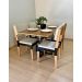 Mesa de jantar retangular 4 lugares Ipê Freijó 130x80cm moderna 