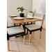 Mesa de jantar retangular 4 lugares Ipê Freijó 130x80cm moderna 